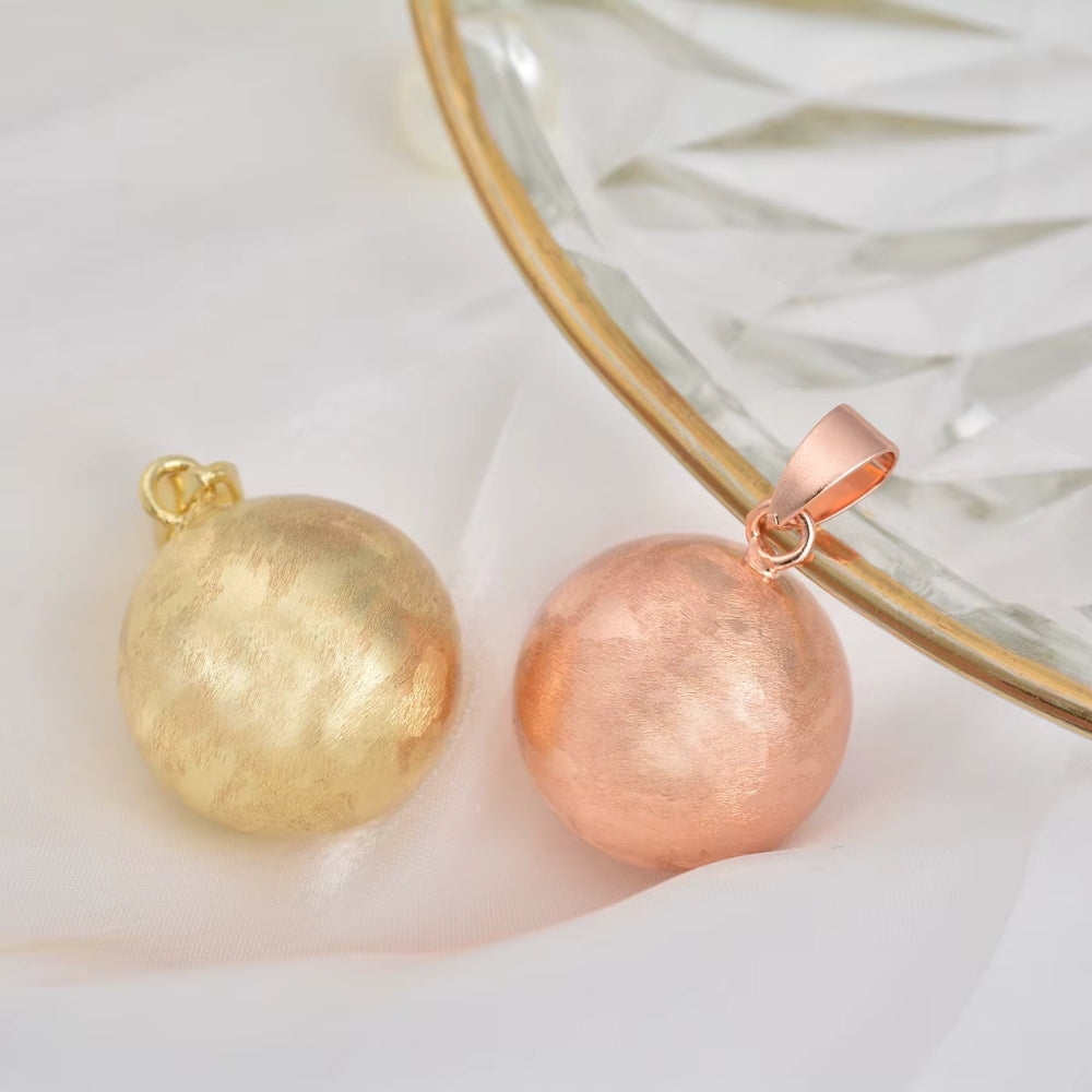 Bolas de grossesse satinés doré et or rose