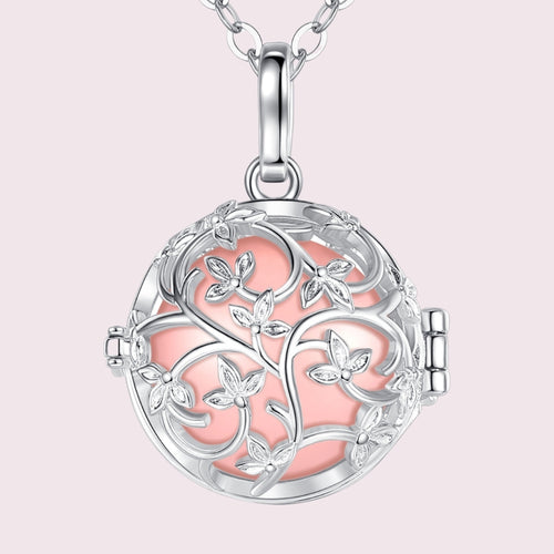 Bola de grossesse arbre de vie feuillage, bille rose