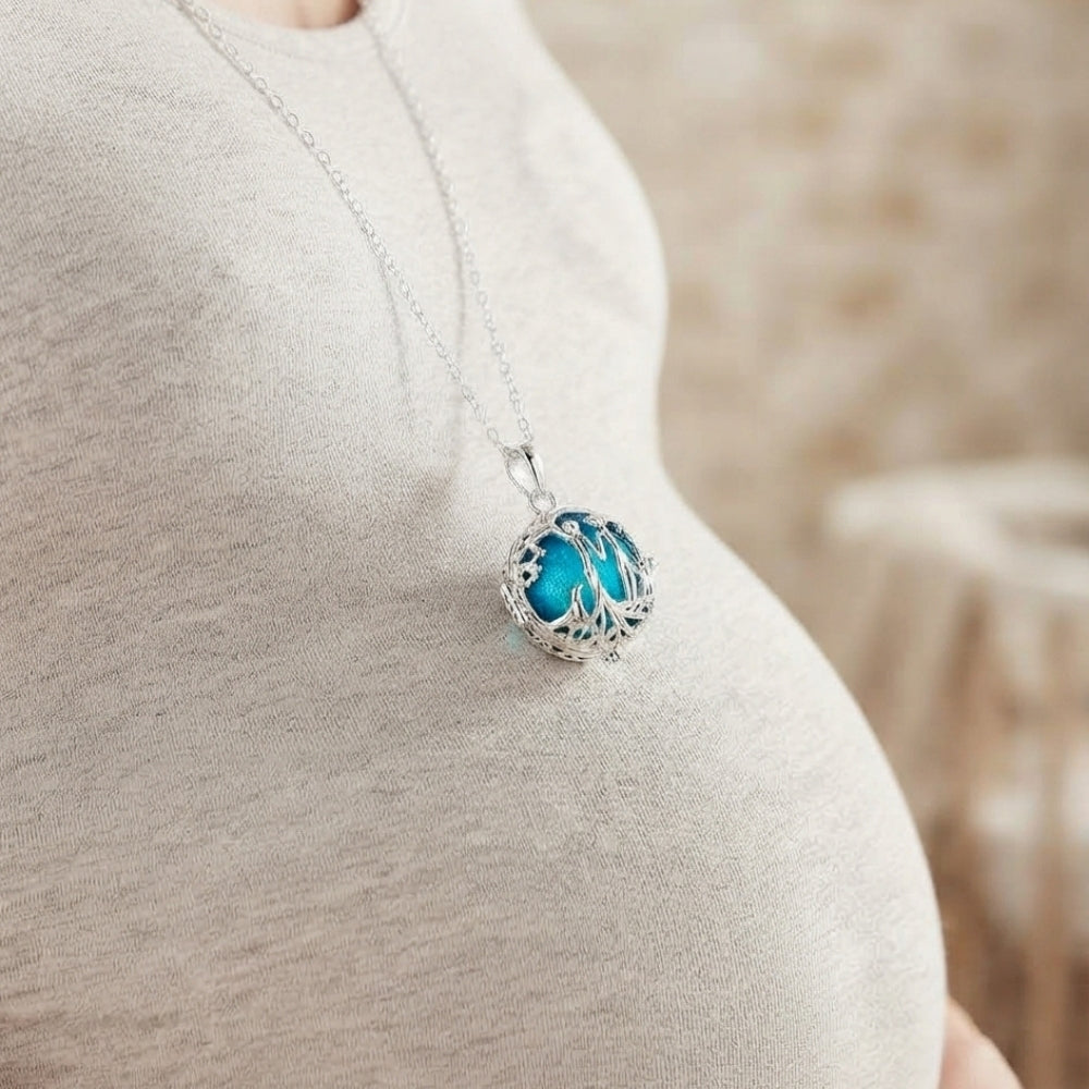 Bola de grossesse famille, bille bleu ciel femme