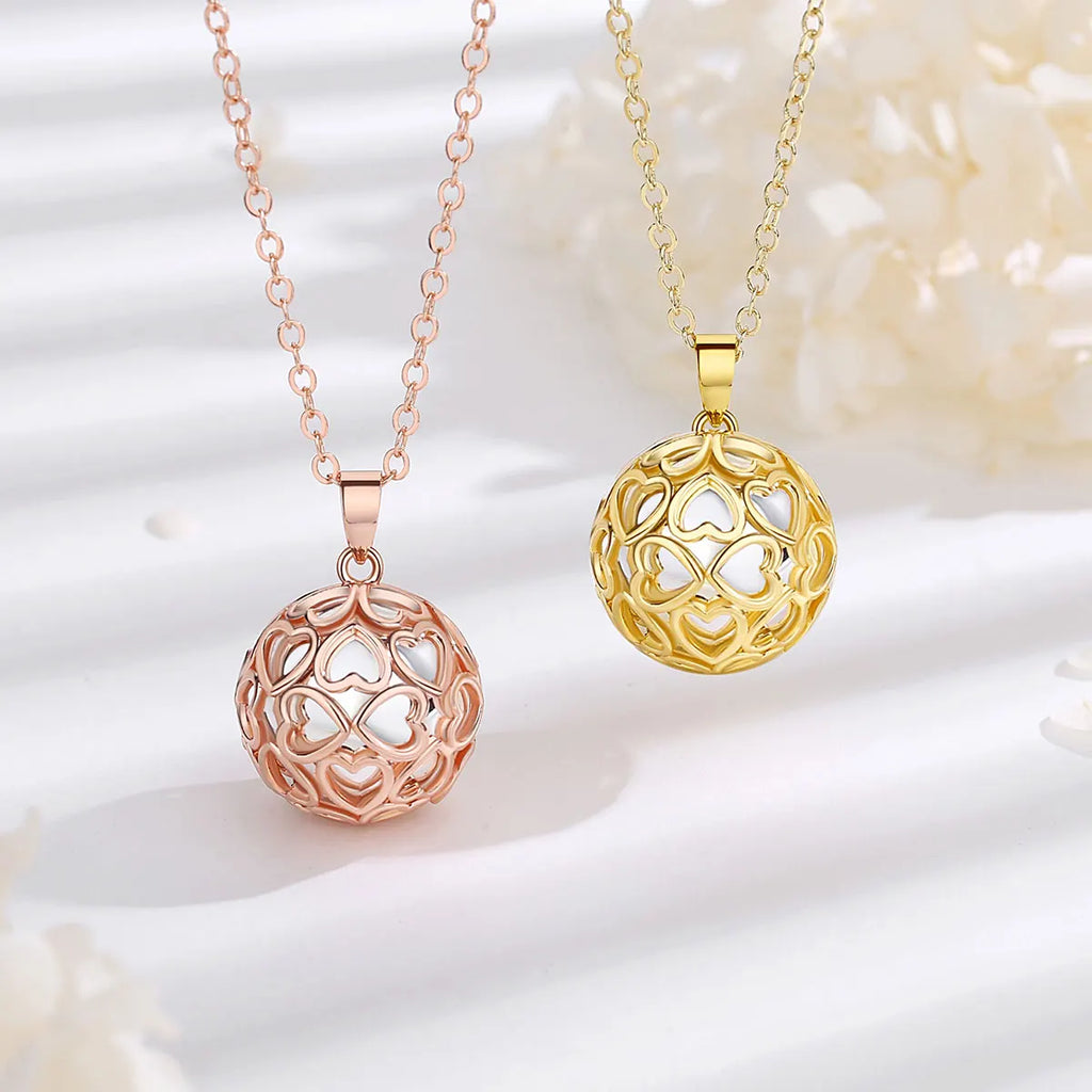 Bolas de grossesse cœur ajouré or rose et doré