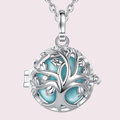Bola de grossesse arbre de vie ajouré, bille turquoise